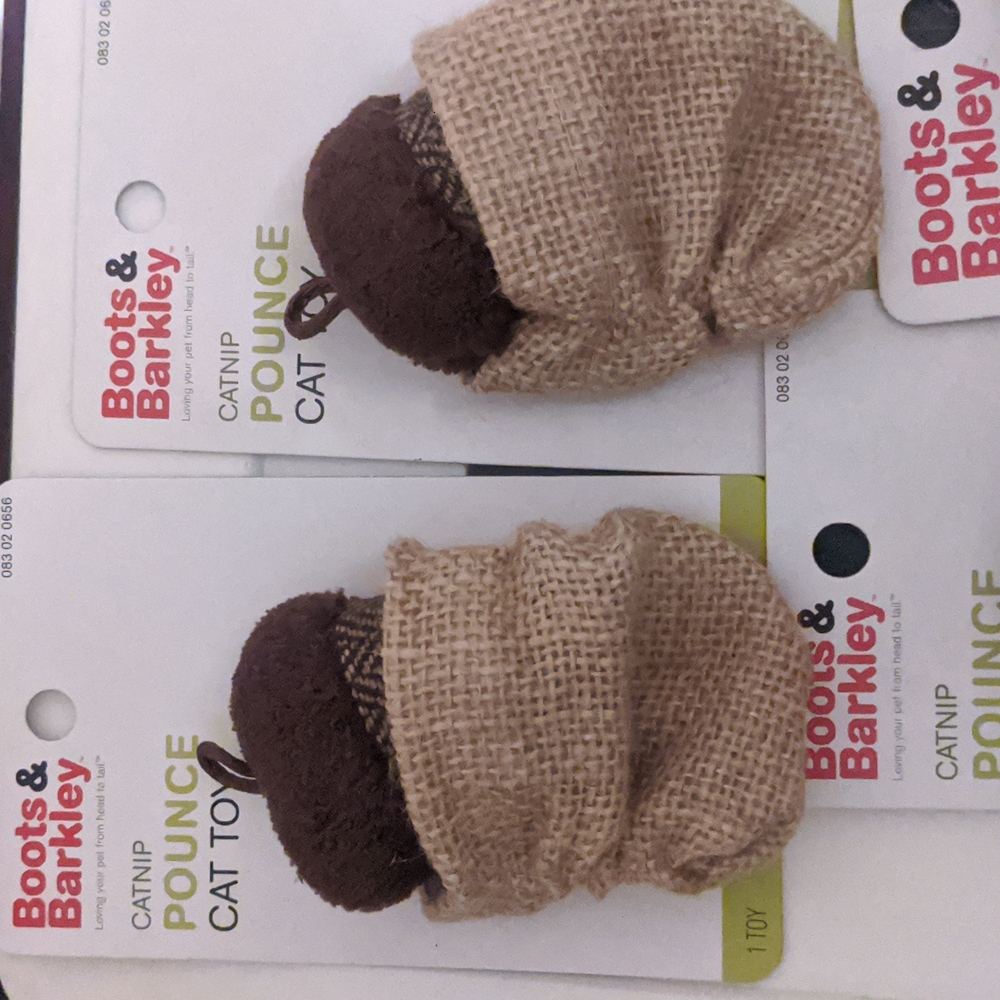 Set of four cat toys
